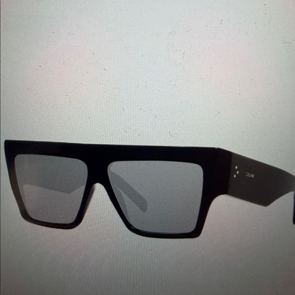 Celine Acetate Black Rectangular Sunglasses - Picture 5 of 13